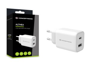 Conceptronic ALTHEA 2-Port 33W USB PD PPS Charger, QC 3.0