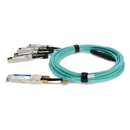 AddOn Networks AOC-Q-4S-100G-15M-AO InfiniBand/fibre optic cable QSFP28 4xSFP28 Aqua colour, Silver