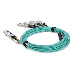 AddOn Networks AOC-Q-4S-100G-15M-AO InfiniBand/fibre optic cable QSFP28 4xSFP28 Aqua colour, Silver