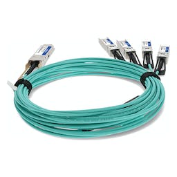 AddOn Networks AOC-Q-4S-100G-15M-AO InfiniBand/fibre optic cable QSFP28 4xSFP28 Aqua colour, Silver