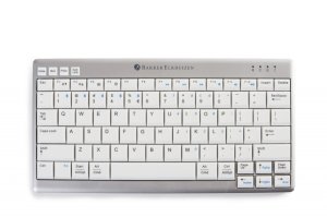 BakkerElkhuizen UltraBoard 950 Wireless keyboard Office Bluetooth AZERTY Belgian Light grey, White