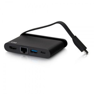 C2G USB-C 4-in-1 Compact Dock with HDMI, USB-A, Ethernet, and USB-C Power Delivery up to 100W - 4K 30Hz