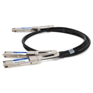 AddOn Networks CAB-D-2Q-200G-1M-AO InfiniBand/fibre optic cable 2xQSFP28 QSFP-DD Black, Silver