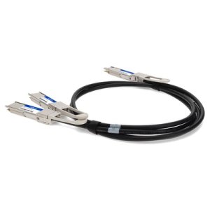 AddOn Networks CAB-D-2Q-200G-1M-AO InfiniBand/fibre optic cable 2xQSFP28 QSFP-DD Black, Silver