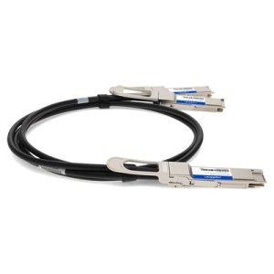 AddOn Networks CAB-D-2Q-200G-1M-AO InfiniBand/fibre optic cable 2xQSFP28 QSFP-DD Black, Silver