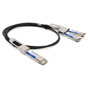 Compatible TAA Compliant 200GBase-CU QSFP-DD 200G to 2xQSFP28 100G NRZ Direct Attach Cable (Passive Twinax, 2.5m)