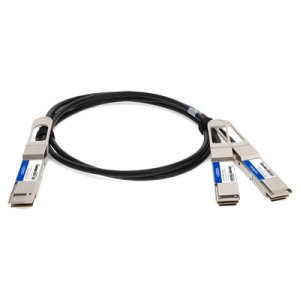 Compatible TAA Compliant 200GBase-CU QSFP-DD 200G to 2xQSFP28 100G NRZ Direct Attach Cable (Passive Twinax, 2.5m)