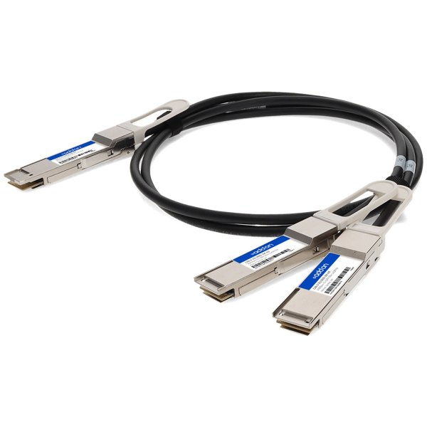 AddOn Networks CAB-D-2Q-200G-2M-AO InfiniBand/fibre optic cable QSFP-DD 2x QSFP28 Black, Metallic