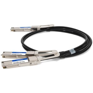 AddOn Networks CAB-D-2Q-200G-2M-AO InfiniBand/fibre optic cable QSFP-DD 2x QSFP28 Black, Metallic