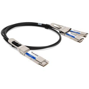 Arista Networks CAB-D-2Q-400G-2-5M Compatible TAA Compliant 400GBase-CU QSFP-DD 400G to 2xQSFP56 200G PAM-4 Direct Attach Cable (Passive Twinax, 2.5m)