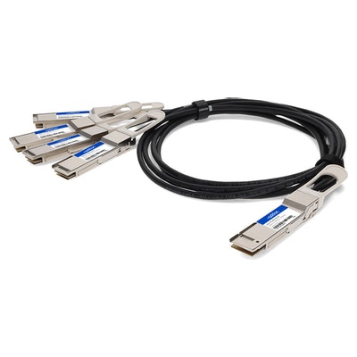 AddOn Networks CAB-D-4Q-200G-1M-AO InfiniBand/fibre optic cable 4xQSFP28 QSFP-DD Black, Silver