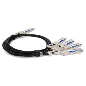 AddOn Networks CAB-D-4Q-200G-1M-AO InfiniBand/fibre optic cable 4xQSFP28 QSFP-DD Black, Silver