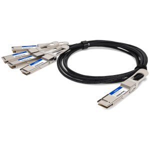 Arista Networks CAB-D-4Q-200G-2-5M Compatible TAA Compliant 200GBase-CU QSFP-DD 200G to 4xQSFP28 50G NRZ Direct Attach Cable (Passive Twinax, 2.5m)