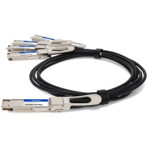 Arista Networks CAB-D-4Q-200G-2-5M Compatible TAA Compliant 200GBase-CU QSFP-DD 200G to 4xQSFP28 50G NRZ Direct Attach Cable (Passive Twinax, 2.5m)