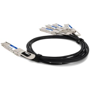 Arista Networks CAB-D-4Q-200G-2-5M Compatible TAA Compliant 200GBase-CU QSFP-DD 200G to 4xQSFP28 50G NRZ Direct Attach Cable (Passive Twinax, 2.5m)