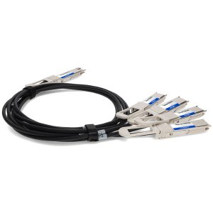 Arista Networks CAB-D-4Q-200G-2-5M Compatible TAA Compliant 200GBase-CU QSFP-DD 200G to 4xQSFP28 50G NRZ Direct Attach Cable (Passive Twinax, 2.5m)