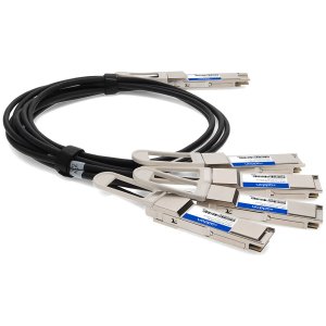 Arista Networks CAB-D-4Q-200G-2-5M Compatible TAA Compliant 200GBase-CU QSFP-DD 200G to 4xQSFP28 50G NRZ Direct Attach Cable (Passive Twinax, 2.5m)