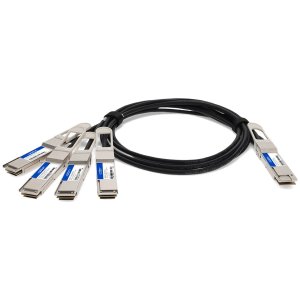 Arista Networks CAB-D-4Q-200G-2-5M Compatible TAA Compliant 200GBase-CU QSFP-DD 200G to 4xQSFP28 50G NRZ Direct Attach Cable (Passive Twinax, 2.5m)