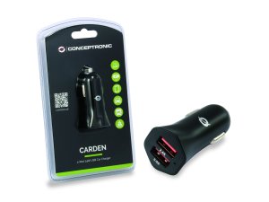 Conceptronic CARDEN04B mobile device charger Universal Black Cigar lighter Auto