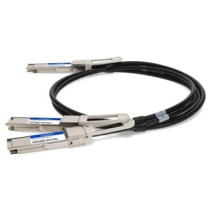 AddOn Networks DAC-Q56DD-2Q28-1M-AO InfiniBand/fibre optic cable 2xQSFP28 QSFP-DD Black, Silver