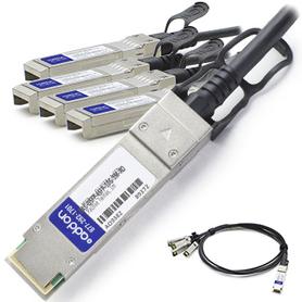 AddOn Networks DAC-QSFP-4SFP10G1MAO InfiniBand/fibre optic cable 1 m QSFP+ 4xSFP+ Black, Grey