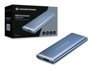 Conceptronic DDE03G storage drive enclosure SSD enclosure Grey M.2