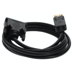 3m DisplayPort 1.2 Male to DVI-D Dual Link (24+1 pin) Male Black Cable Which Requires DP++ For Resolution Up to 2560x1600 (WQXGA)