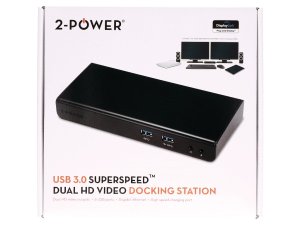 2-Power USB 3.0 Dual Display Docking Station