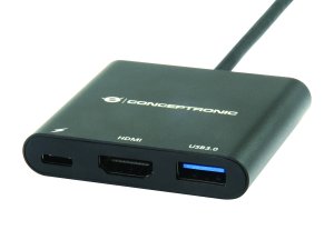 Conceptronic DONN01B laptop dock/port replicator USB 3.2 Gen 1 (3.1 Gen 1) Type-C Black