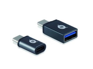 Conceptronic DONN04G USB-C to USB A/MicroB OTG Adapter 2-Pack, 10Gbps (C-A), 480Mbps (C-MicroUSB)