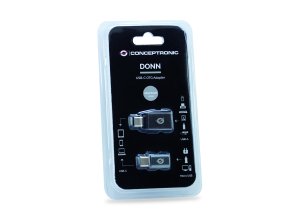 Conceptronic DONN04G USB-C to USB A/MicroB OTG Adapter 2-Pack, 10Gbps (C-A), 480Mbps (C-MicroUSB)