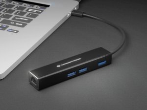 Conceptronic DONN 3-Port USB Hub with Gigabit Network Adapter