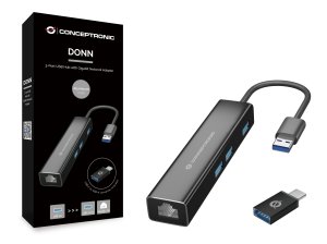 Conceptronic DONN07BA USB 3.2 Gen 1 (3.1 Gen 1) Type-A Black