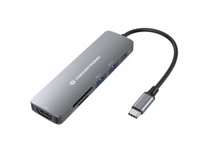 Conceptronic DONN 6-in-1 Multifunctional USB Hub Adapter, HDMI, USB-C PD, 1 x USB 3.0, 1 x USB 2.0, SD/TF Card Readers