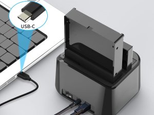 Conceptronic DONN12B storage drive docking station USB 3.2 Gen 1 (3.1 Gen 1) Type-B Black