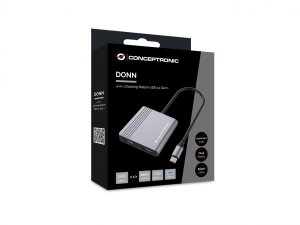 Conceptronic DONN13G laptop dock/port replicator Wired USB 3.2 Gen 1 (3.1 Gen 1) Type-C Grey