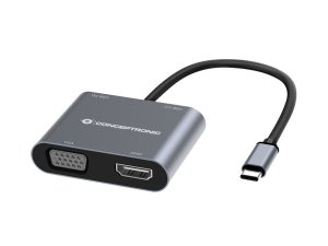 Conceptronic DONN16G Wired USB 3.2 Gen 1 (3.1 Gen 1) Type-C Grey