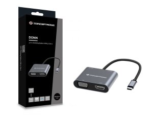 Conceptronic DONN16G Wired USB 3.2 Gen 1 (3.1 Gen 1) Type-C Grey