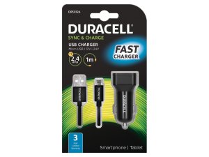 Duracell Single 2.4A +1M Micro USB Cable