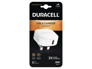 Duracell DRACUSB12W-UK mobile device charger White