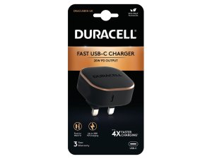 Duracell DRACUSB18-UK mobile device charger Black