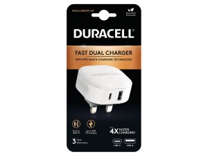 Duracell DRACUSB20W-UK mobile device charger White