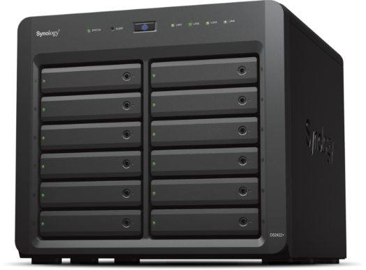 Synology DS2422+ storage for video editing & content creation - 6 x 12TB HDD and 2 x 800GB M.2 cache SSDs included