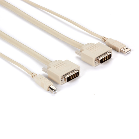 Black Box ServSwitch DVI/USB, 1.8m KVM cable Beige