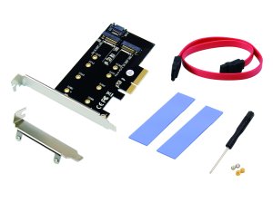 Conceptronic EMRICK 2-in-1 M.2 SSD PCIe Adapter SATA AHCI NVMe