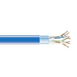 Black Box CAT5E SHIELDED 350-MHZ SOLID BULK CABLE networking cable Blue 304.8 m U/FTP (STP)