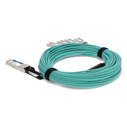 AddOn Networks FCBN510QE2C20-AO InfiniBand/fibre optic cable 20 m QSFP+ 4xSFP+ Aqua colour, Silver