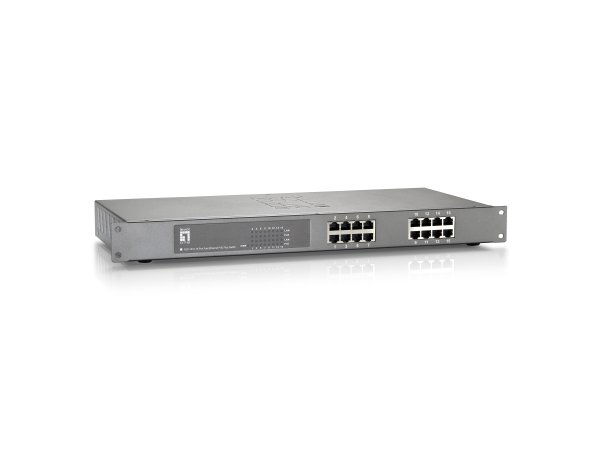 LevelOne 16-Port Fast Ethernet PoE Switch, 802.3at/af PoE, 500W