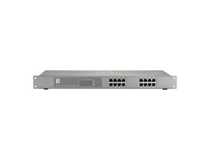 LevelOne 16-Port Fast Ethernet PoE Switch, 802.3at/af PoE, 500W