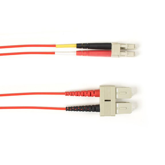 Black Box SC–LC 2m InfiniBand/fibre optic cable OM3 Red